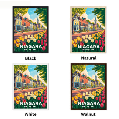 Niagara-on-the-Lake Vintage Travel Poster - Summer Blooms on the Boulevard