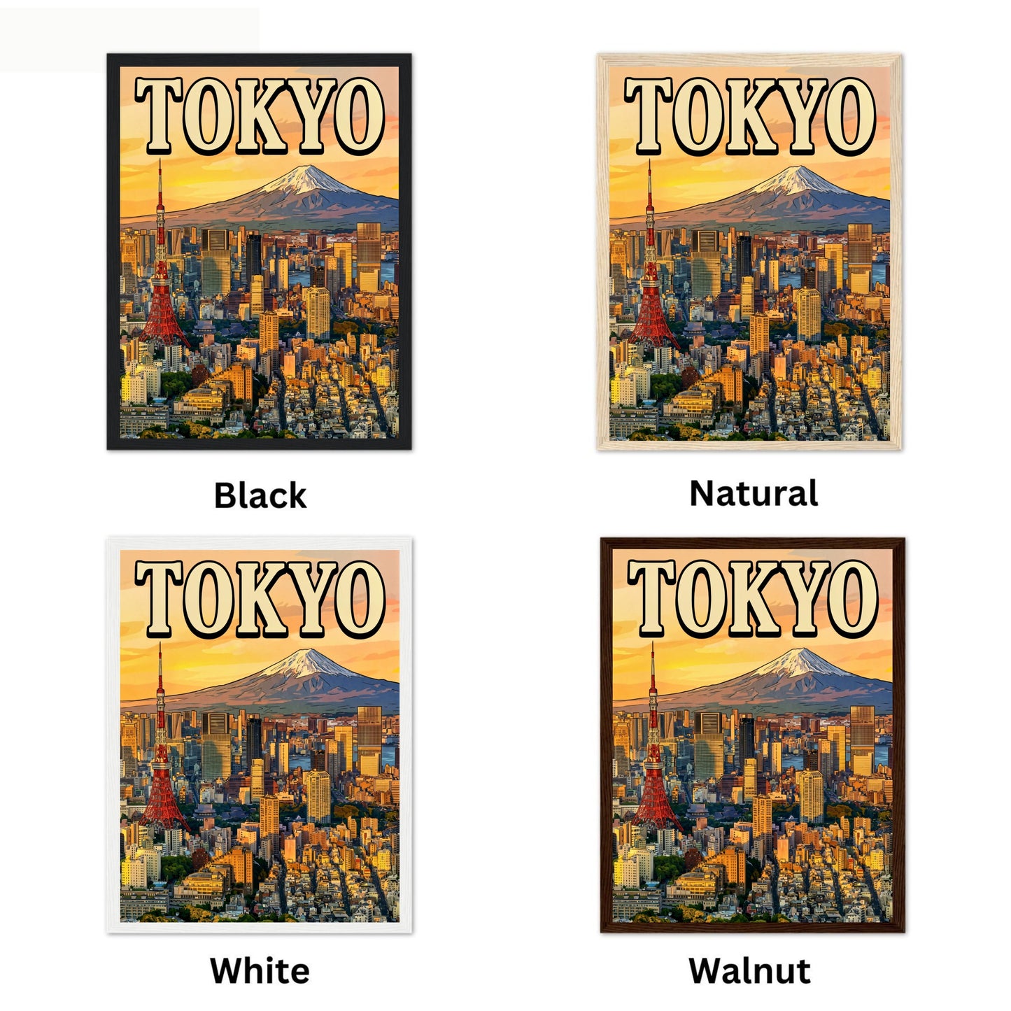 Tokyo Vintage Travel Poster - Japan Captivating View of Mount Fuji and City