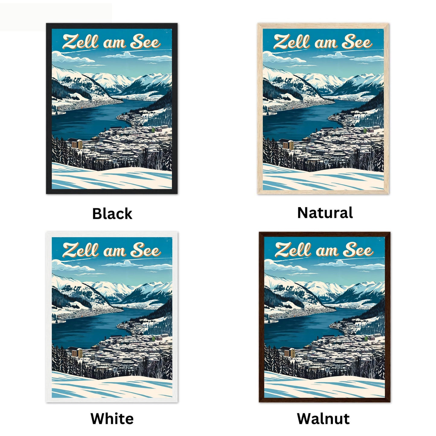Zell am See Vintage Travel Poster - Jewel of the Alps