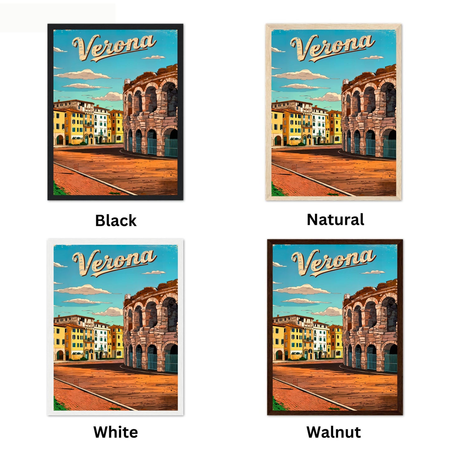 Verona, Italy Vintage Travel Poster - Discover the Magic of Verona