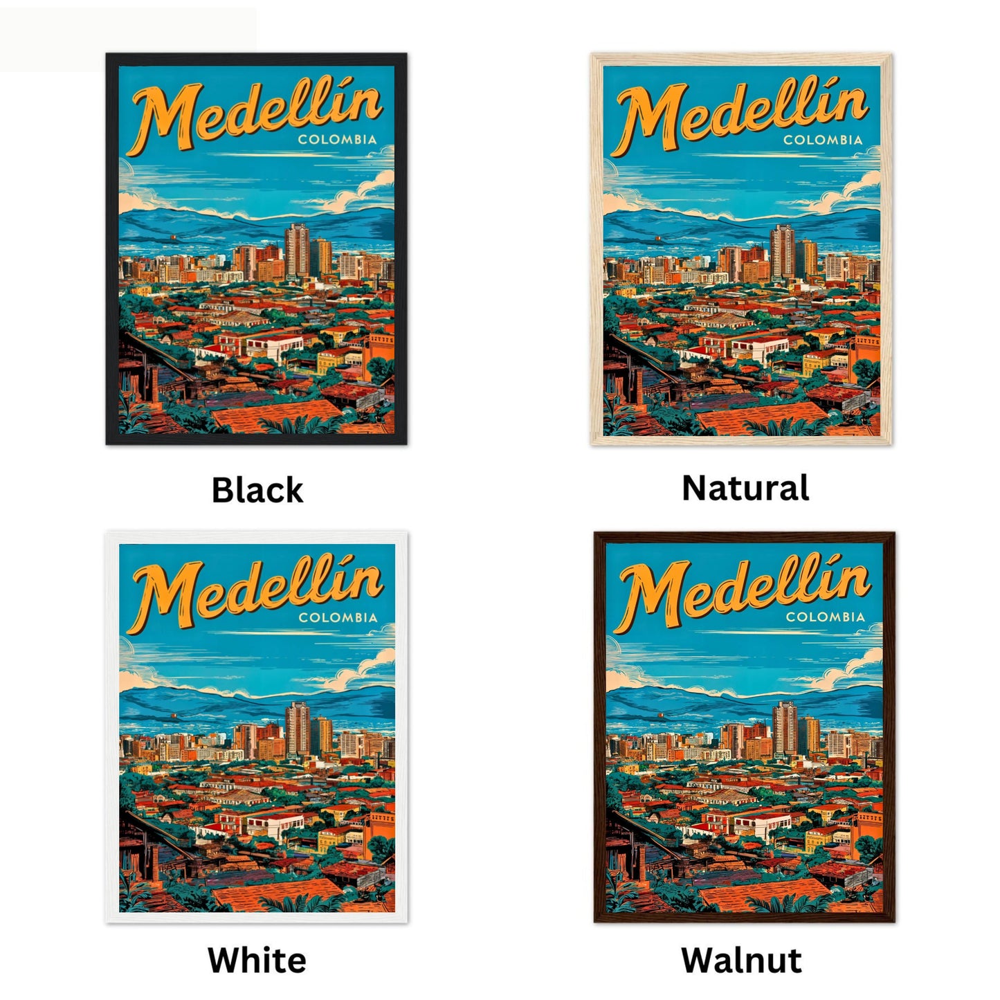 Medellín Vintage Travel Poster - The Soul of Colombia