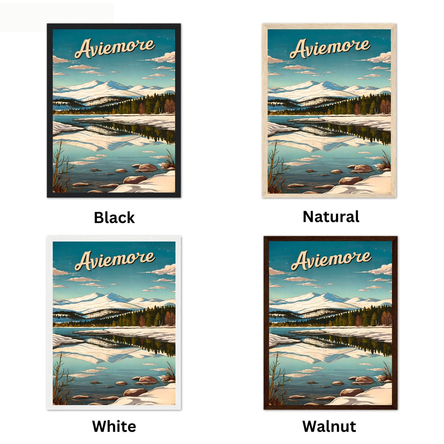 Aviemore Vintage Travel Poster - Cairngorms
