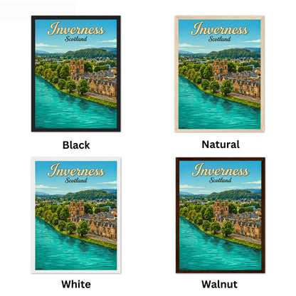 Inverness Vintage Travel Poster - Scottish City View
