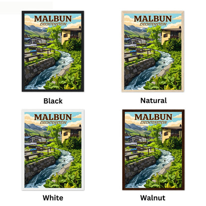 Malbun Vintage Travel Poster - Peaceful Living