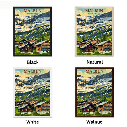 Malbun Vintage Travel Poster - Mountain Charm