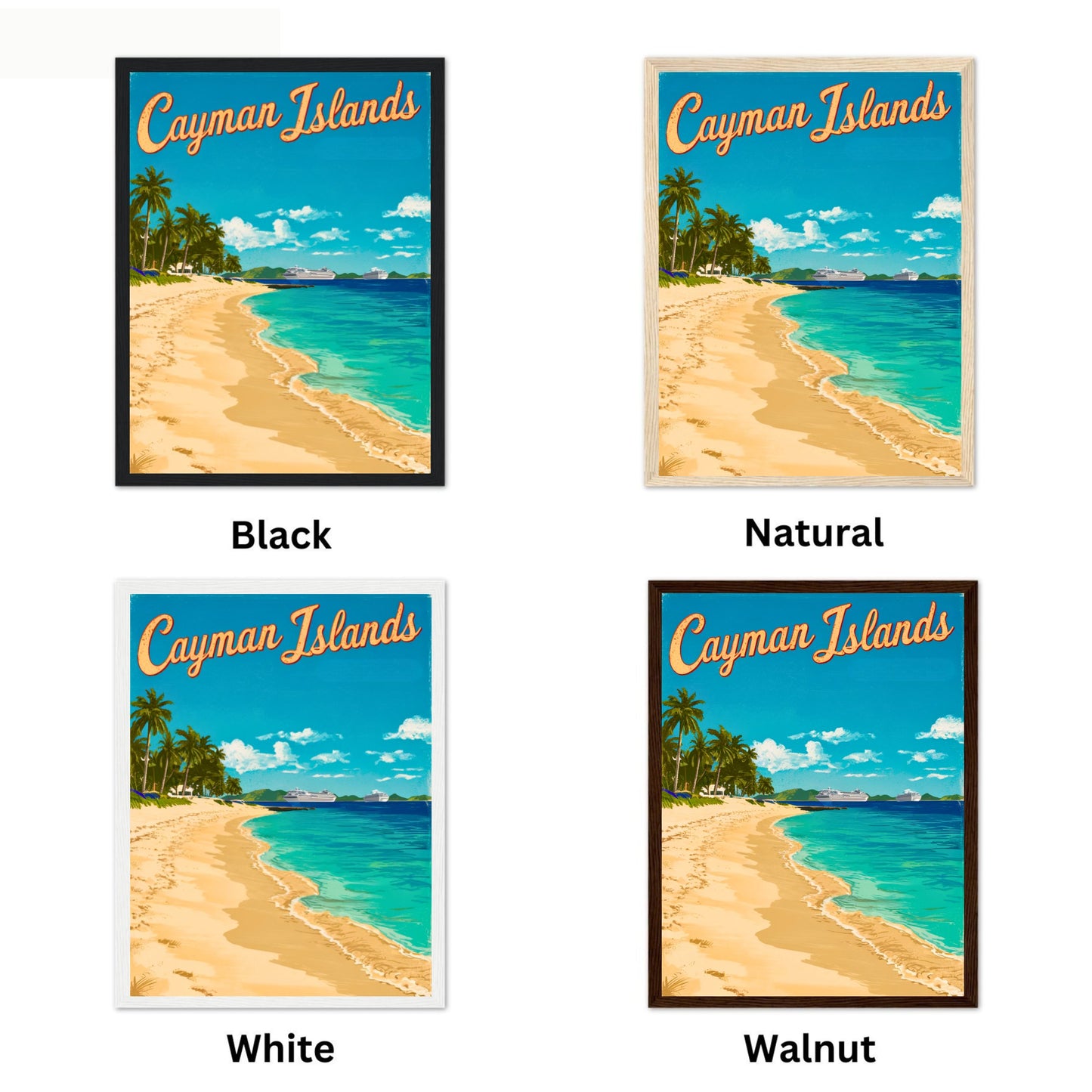 Cayman Islands Vintage Travel Poster