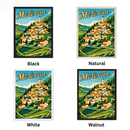 Motovun Vintage Travel Poster - Jewel of Istria
