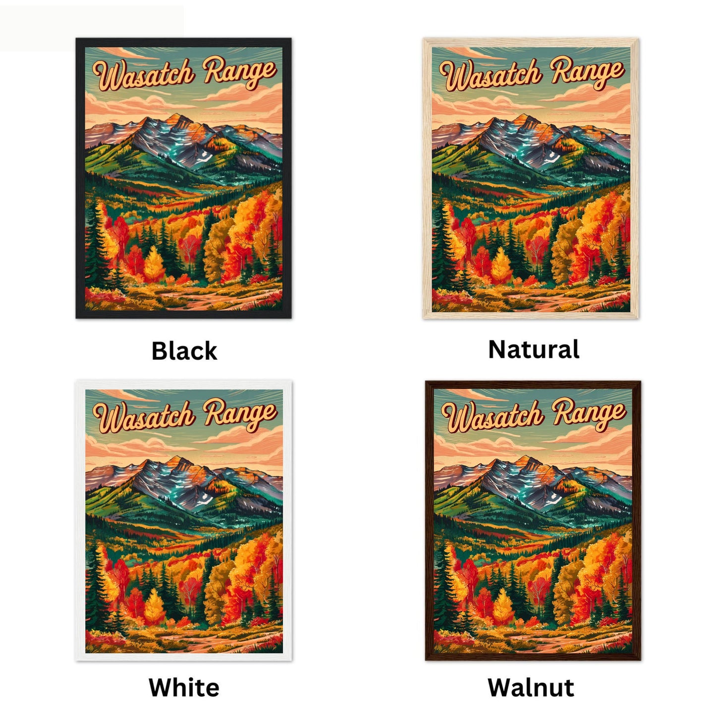 Wasatch Range Vintage Travel Poster