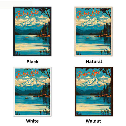 Baker Lake Vintage Travel Poster