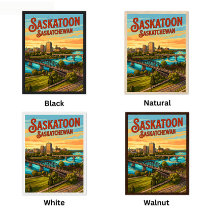 Saskatoon Vintage Travel Poster - Late Afternoon Vibe