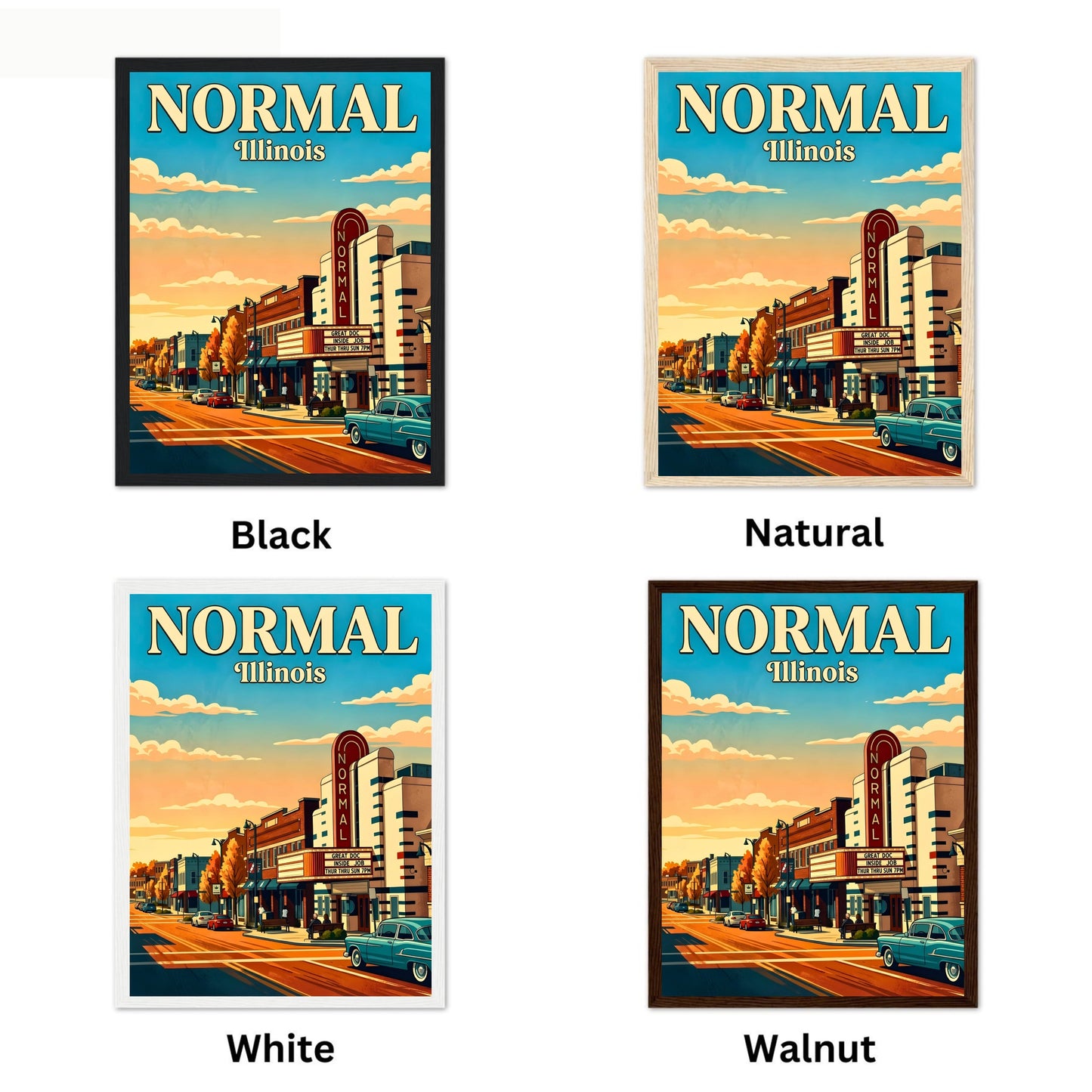 Normal, Illinois Vintage Travel Poster - Captivating Street View