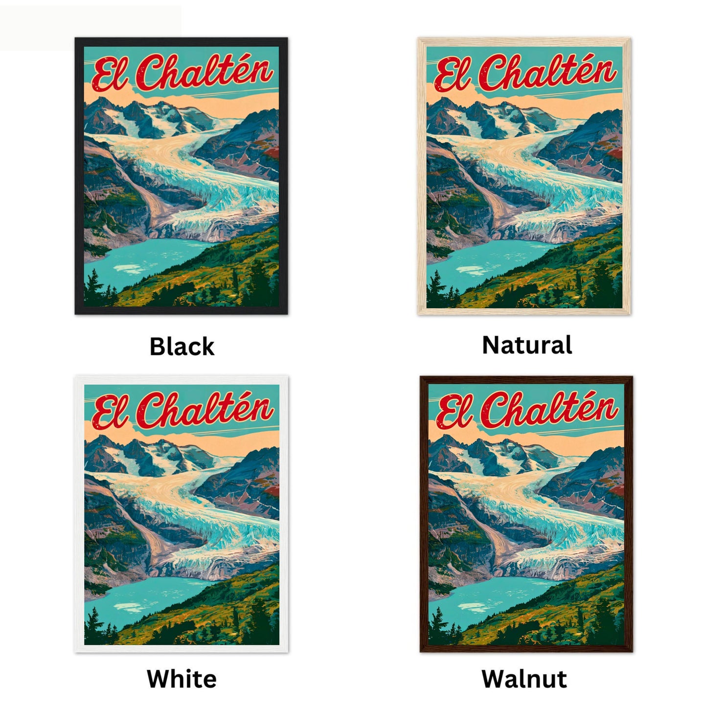 El Chaltén Travel Poster - Stunning Gateway to Patagonia's Peaks