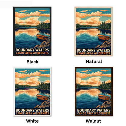 Boundary Waters Canoe Area Wilderness Vintage Travel Poster - Minnesota’s Wilderness
