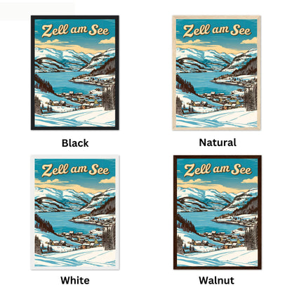 Zell am See Vintage Travel Poster - Winter Wonderland of the Alps