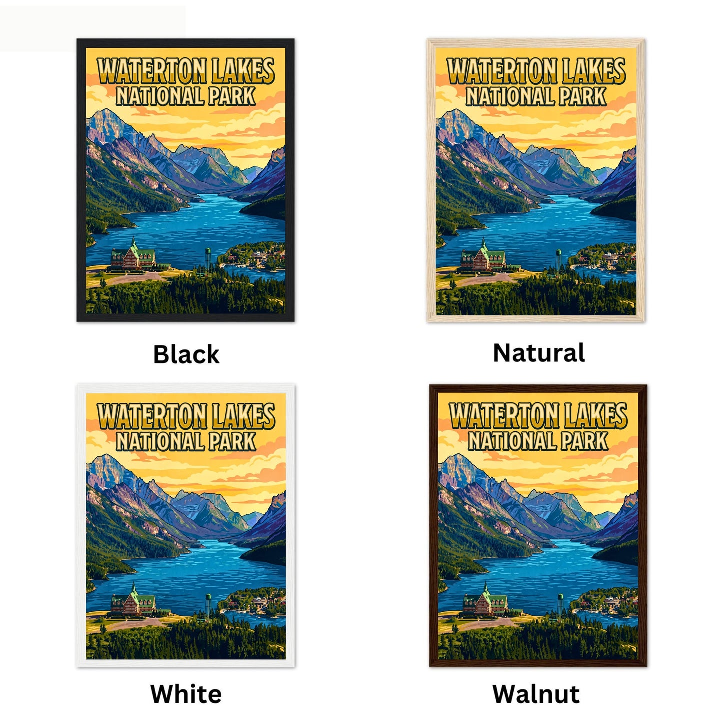 Waterton Lakes National Park Vintage Travel Poster- Spirit of Waterton