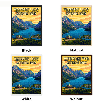 Waterton Lakes National Park Vintage Travel Poster- Spirit of Waterton