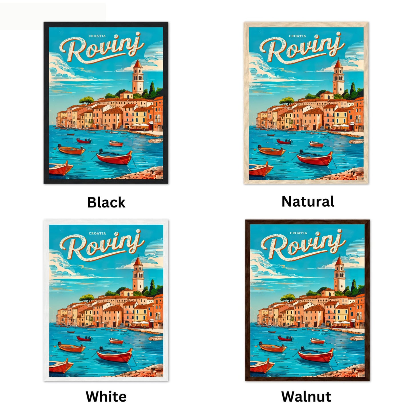 Rovinj, Vintage Travel Poster - Croatia