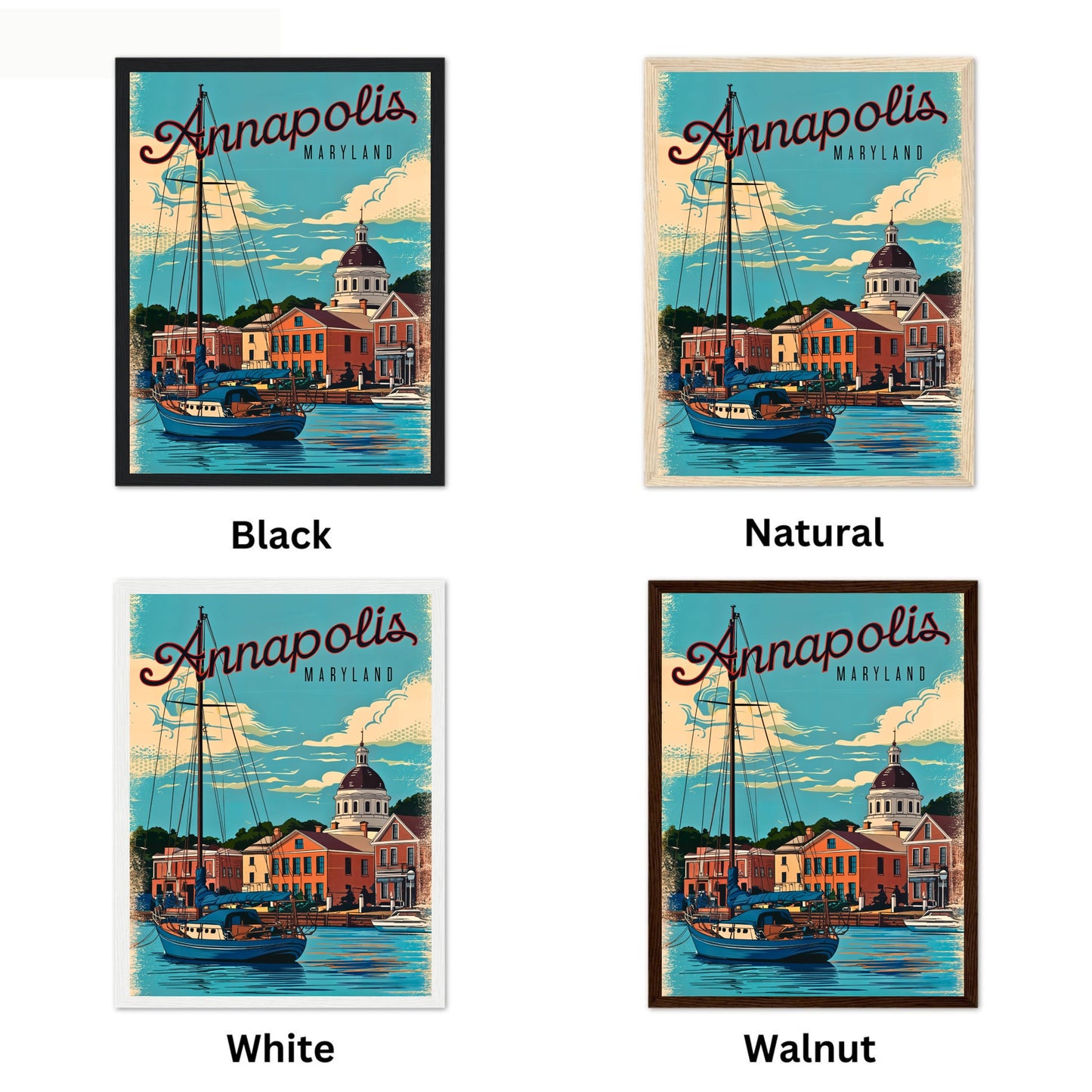 Annapolis, Maryland Vintage Travel Poster