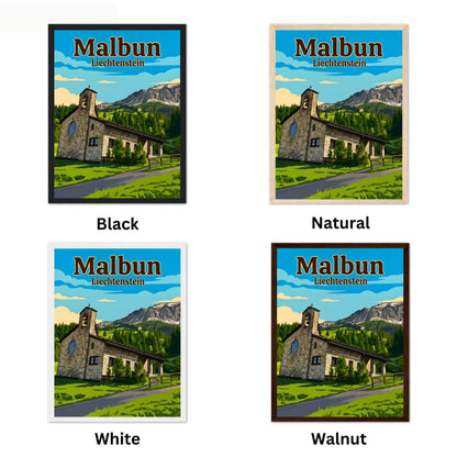 Malbun Vintage Travel Poster - Holiness in the Mountain