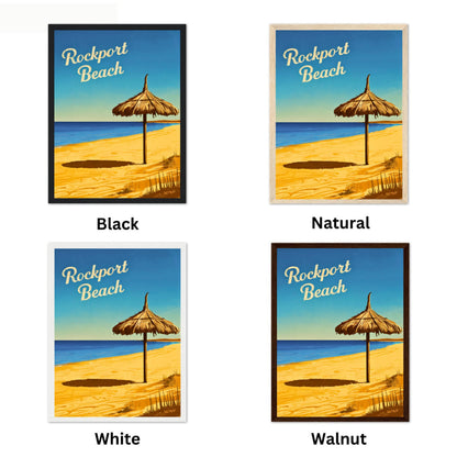 Rockport Beach Vintage Travel Poster  - Serene Beach