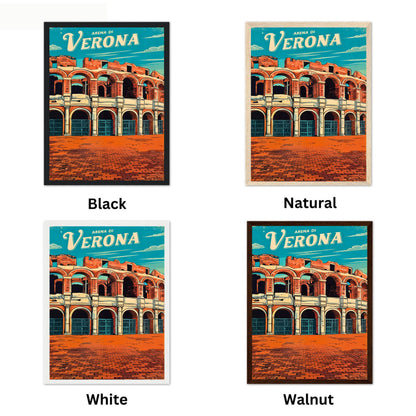 Verona, Italy Vintage Travel Poster - Italy's Historical Site