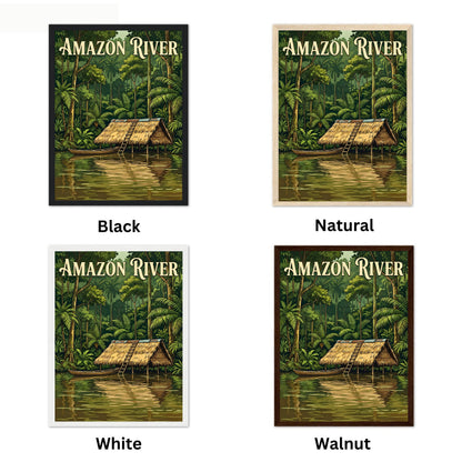 Amazon River Vintage Travel Poster - Jungle Living