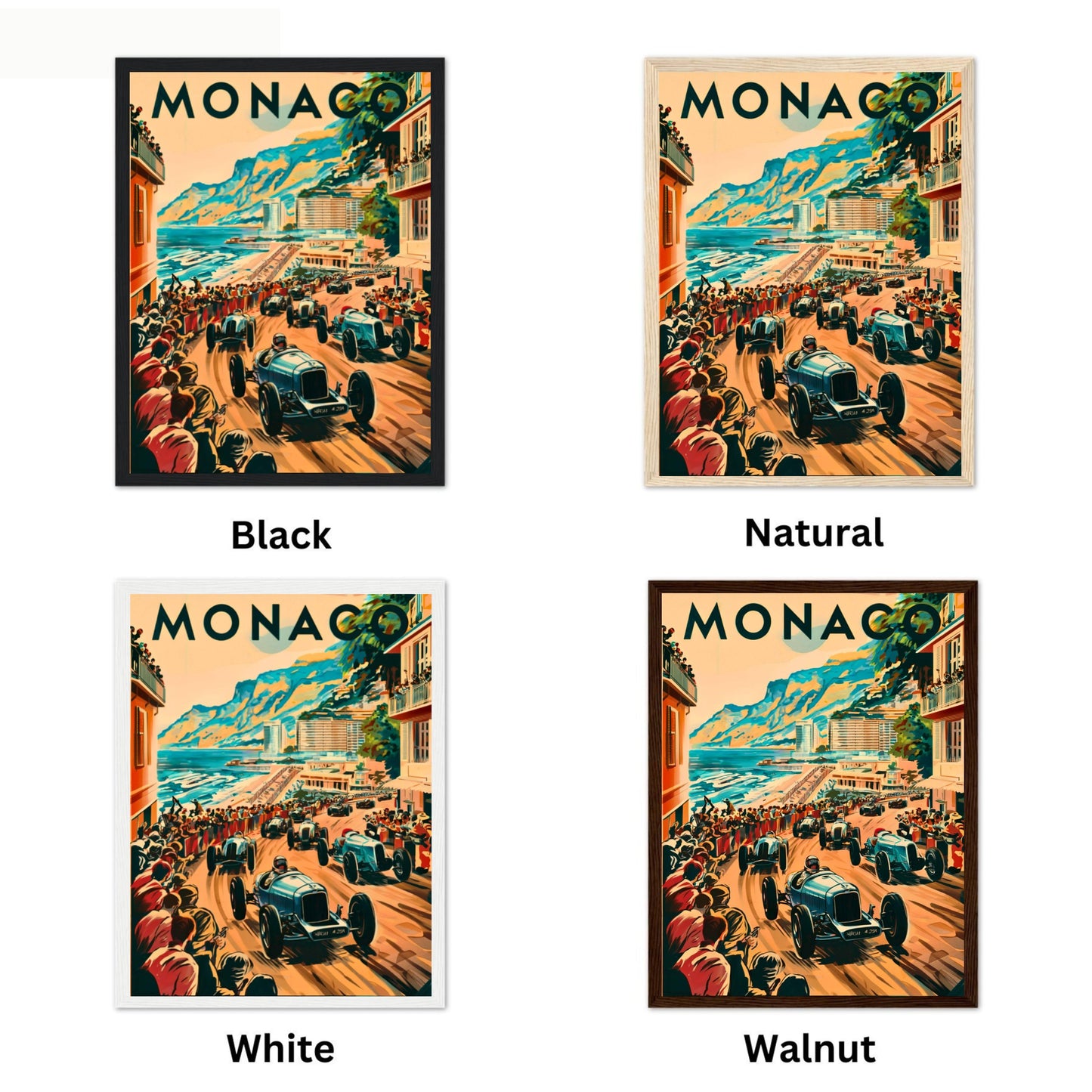 Monaco Vintage Travel Poster