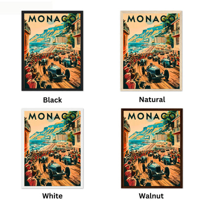Monaco Vintage Travel Poster