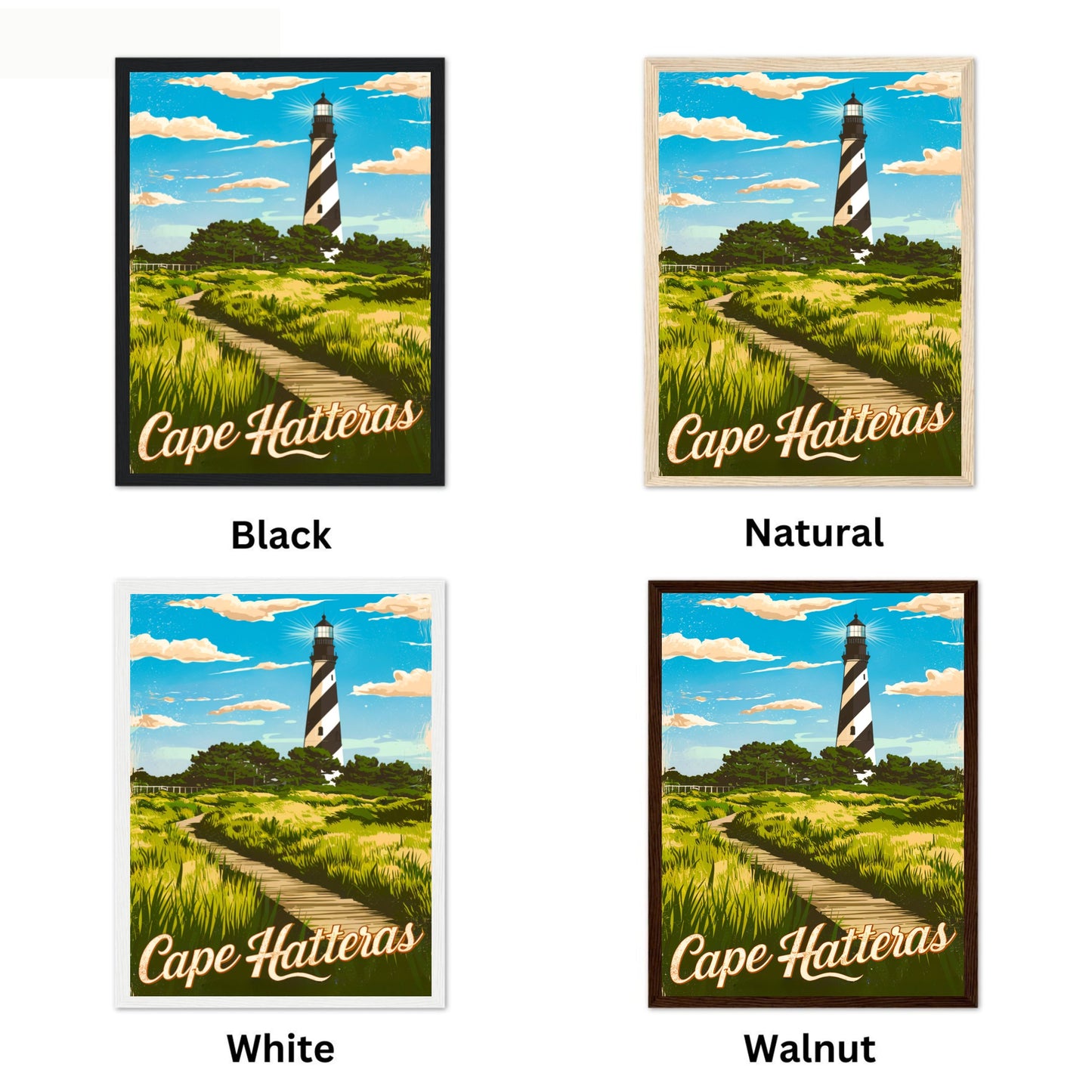 Cape Hatteras Vintage Travel Poster