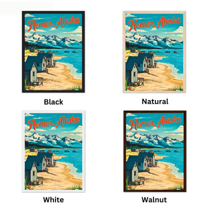 Homer Vintage Travel Poster - A Coastal Alaskan Paradise