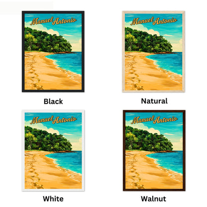 Manuel Antonio Vintage Travel Poster - Captivating Serene Beach, Costa Rica