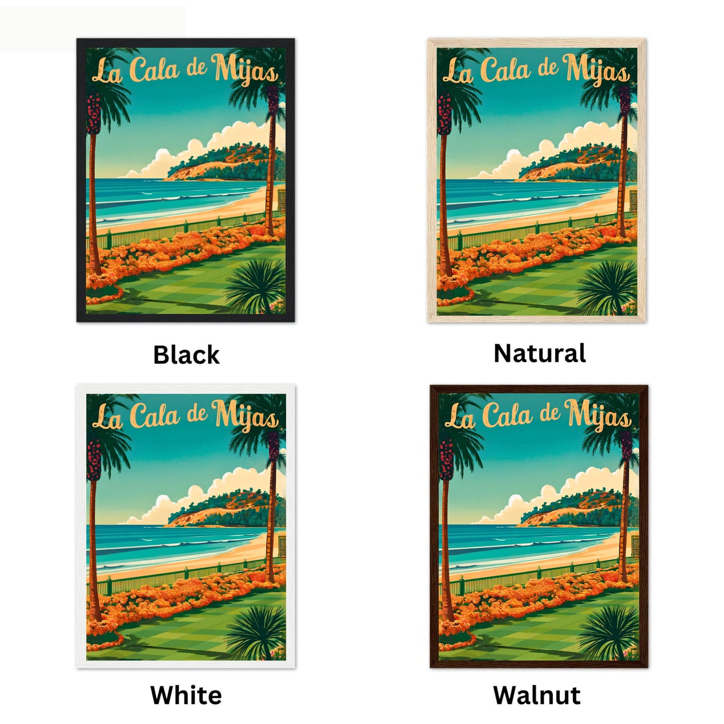 La Cala de Mijas Vintage Travel Poster - Spain’s Costa del Sol