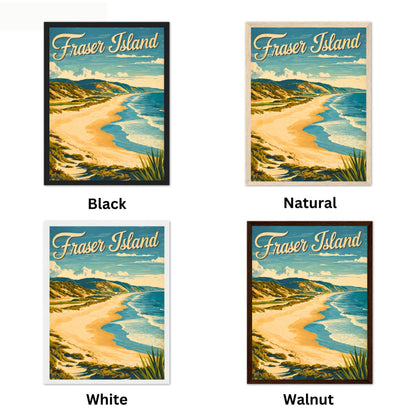Fraser Island Vintage Travel Poster