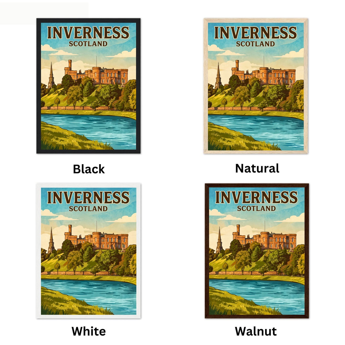 Inverness Vintage Travel Poster - Timeless Scotland