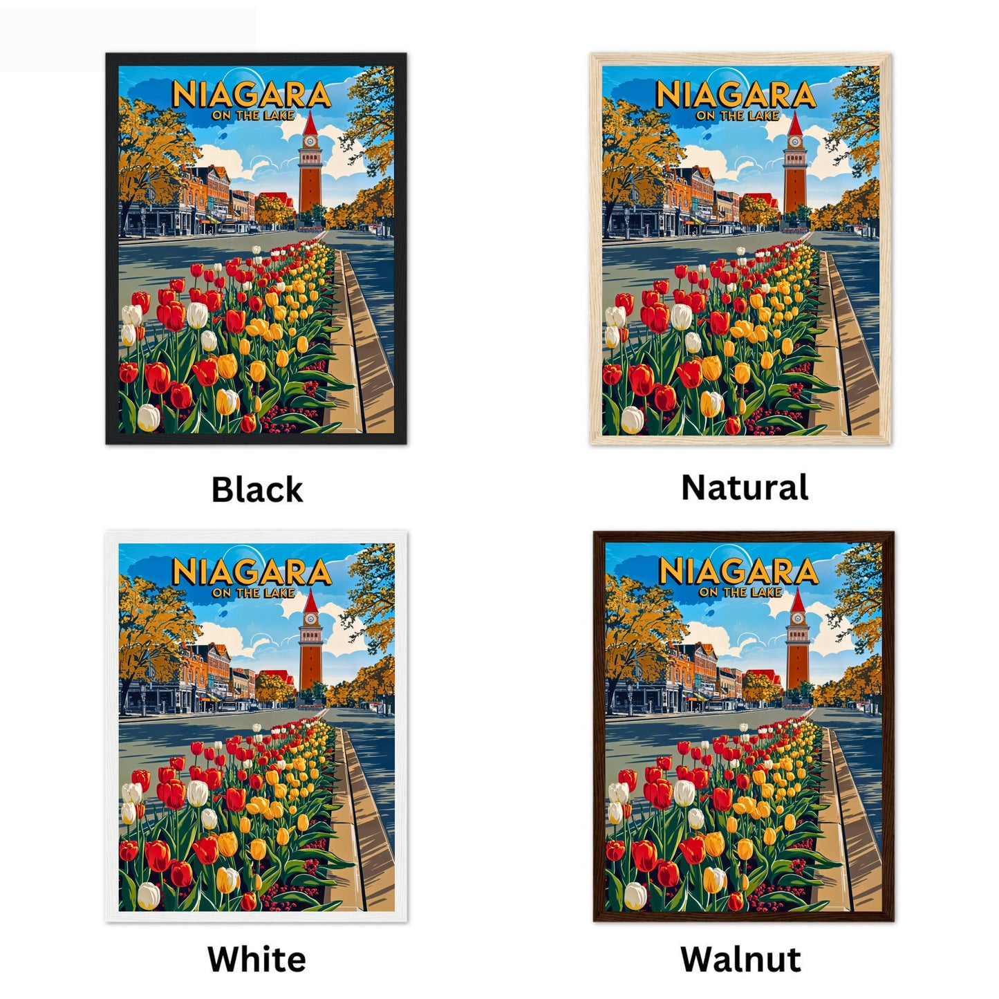 Niagara-on-the-Lake Vintage Travel Poster - Gardens in the Heart of Town Ontario