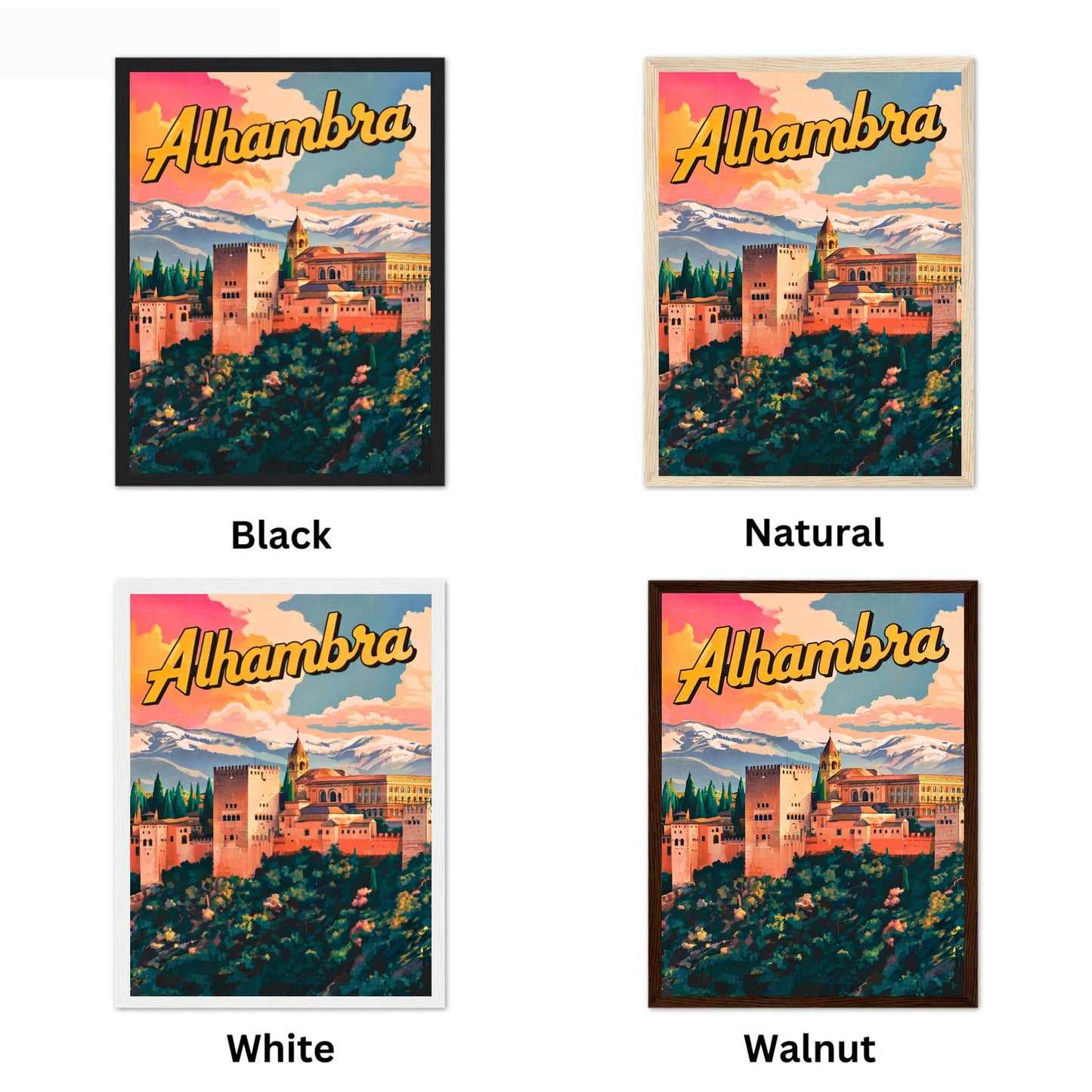 Alhambra Vintage Travel Poster