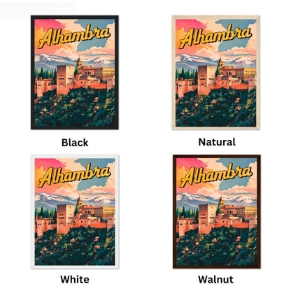 Alhambra Vintage Travel Poster