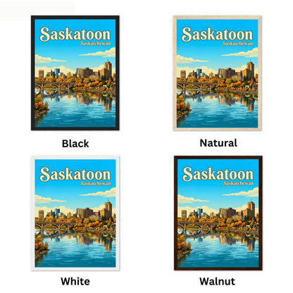 Saskatoon Vintage Travel Poster - Saskatchewan, Canada