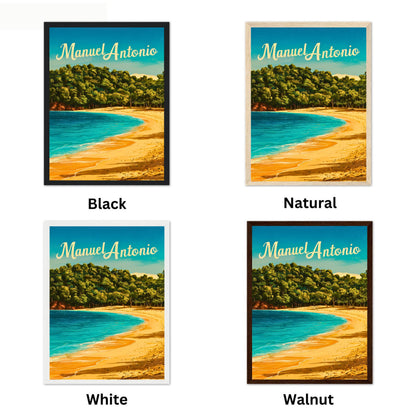 Manuel Antonio Vintage Travel Poster - Mesmerizing Beach, Costa Rica