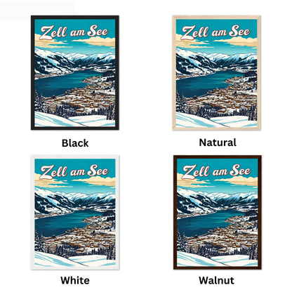 Zell am See Vintage Travel Poster - Austria’s Snowy Escape
