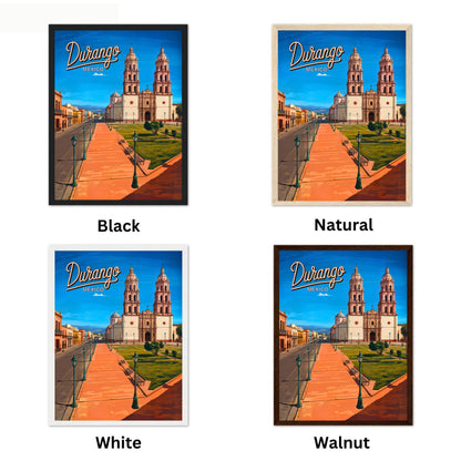 Durango Vintage Travel Poster - Where the Cathedral Rises