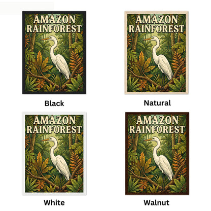 Amazon Rainforest Vintage Travel Poster - Serenity  Emerald