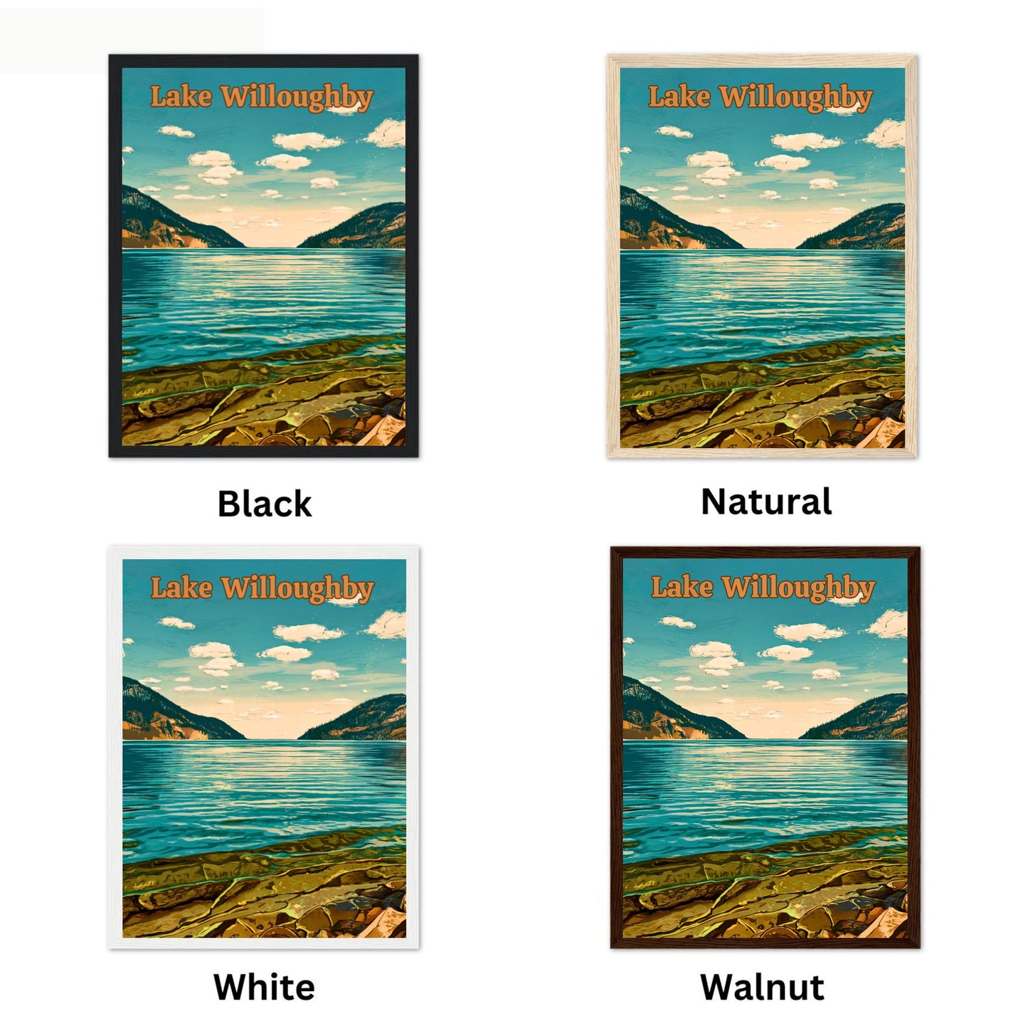 Lake Willoughby Vintage Travel Poster