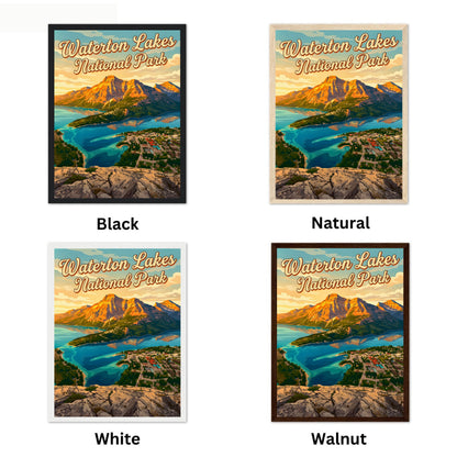 Waterton Lakes National Park Vintage Travel Poster
