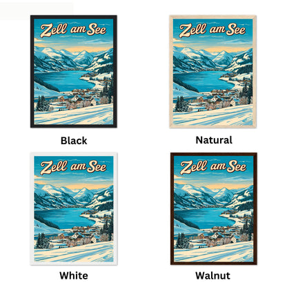 Zell am See Vintage Travel Poster - Austrian alpine town