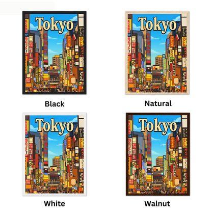 Tokyo Vintage Travel Poster - Neon Street