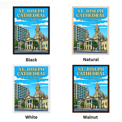 St. Joseph CathedralVintage Travel Poster -  Timeless Faith in San Jose