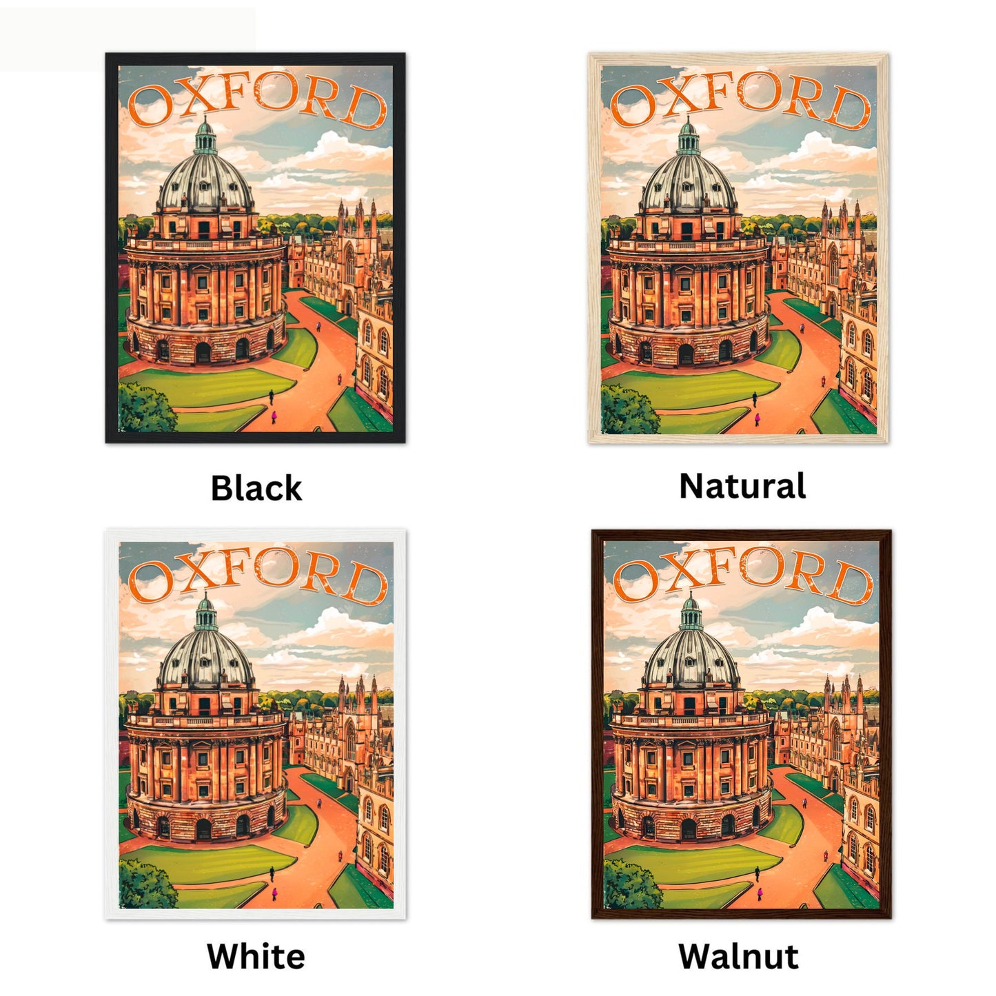 Oxford Vintage Travel Poster - University in England