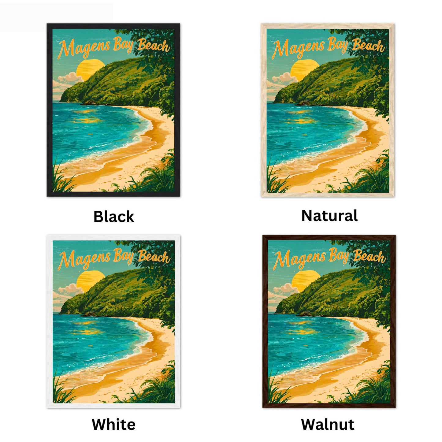 Magens Bay Beach Vintage Travel Poster - Calm Beach in Virgin Islands