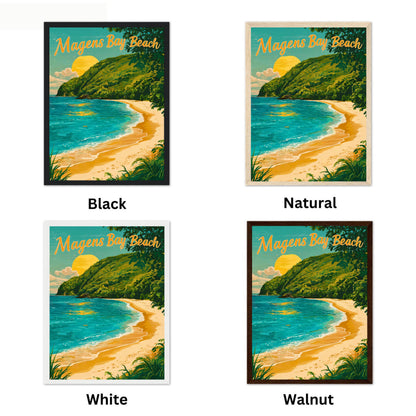 Magens Bay Beach Vintage Travel Poster - Calm Beach in Virgin Islands